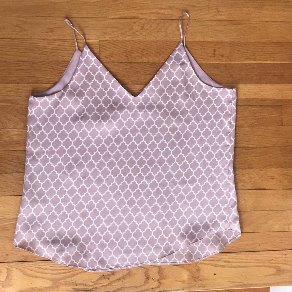 Pink Patterned Tank Top